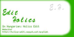 edit holics business card